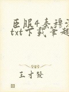 臣服4秦穆沈流txt下载笔趣阁