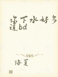 你下水好多下水道bd