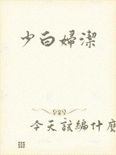 少白妇洁封面