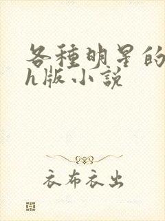 各种明星的综艺h版小说