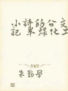 小诗的公交车日记 半煤化工