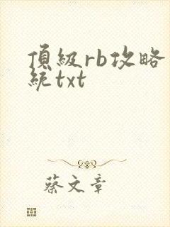 顶级rb攻略系统txt