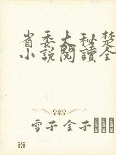 省委大秘楚东恒小说阅读全文