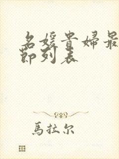 名媛贵妇最新章节列表