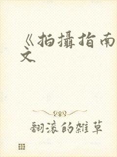 《拍摄指南》全文