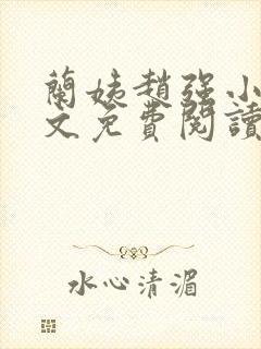 兰姨赵强小说全文免费阅读