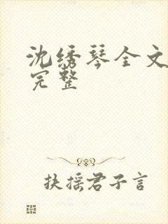 沈绣琴全文阅读完整