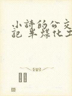小诗的公交车日记 半煤化工