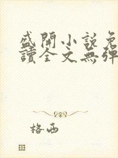 盛开小说免费阅读全文无弹窗