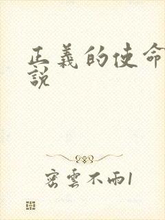 正义的使命 小说