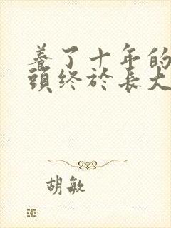 养了十年的小丫头终于长大了