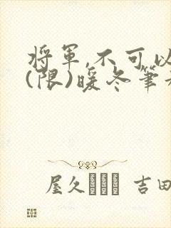 将军,不可以!(限)暖冬笔趣阁免费阅读