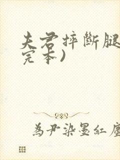 夫君摔断腿后(完本)