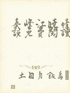 秦峰江晓晴的小说免费阅读