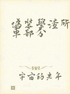 伪装学渣所有开车部分