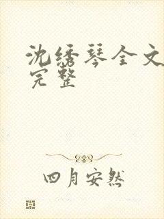 沈绣琴全文阅读完整