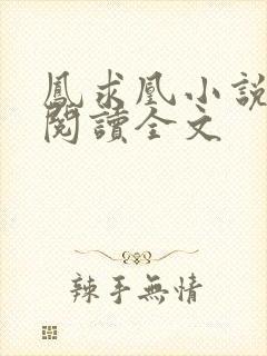 凤求凰小说免费阅读全文