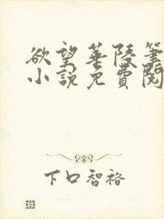 欲望华陵笔趣阁小说免费阅读