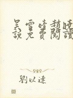 吴雪晴赵晓东小说免费阅读