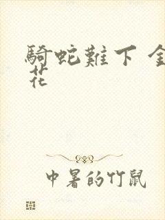 骑蛇难下 金银花