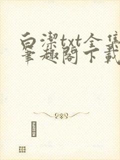 白洁txt全集笔趣阁下载