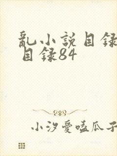 乱小说目录阅读目录84