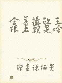 含着摄政王的紫根上朝是啥小说