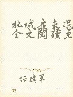 北城夜未眠小说全文阅读免费