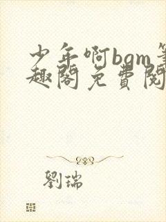 少年啊bgm笔趣阁免费阅读全文下载