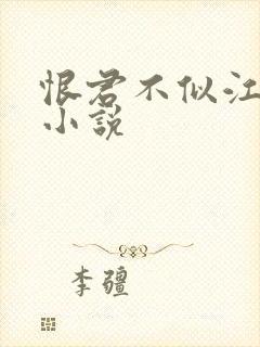 恨君不似江楼月小说