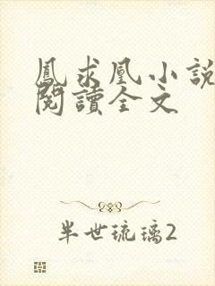 凤求凰小说免费阅读全文