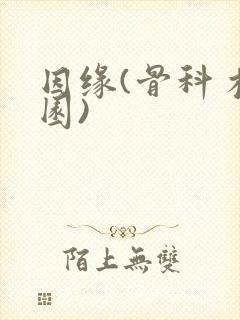 因缘(骨科 校园)