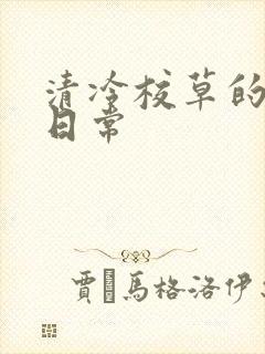 清冷校草的抹布日常