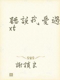 听说我爱过你txt