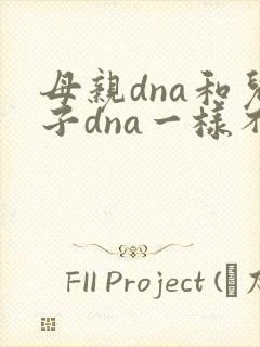 母亲dna和儿子dna一样不