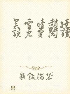 吴雪晴赵晓东小说免费阅读