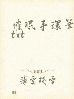 催眠手环笔趣阁txt