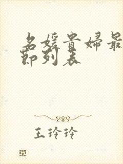 名媛贵妇最新章节列表