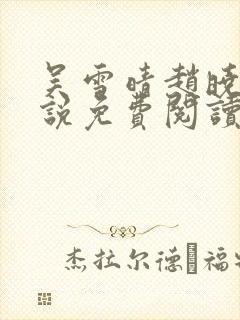 吴雪晴赵晓东小说免费阅读