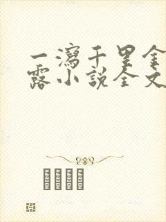 一泻千里金银花露小说全文免费阅读