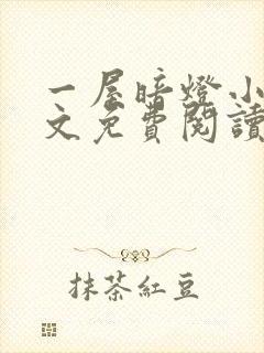 一屋暗灯小说全文免费阅读