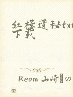 红楼遗秘txt下载