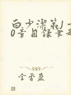 白少洁第1一40章目录笔趣阁