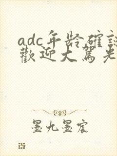 adc年龄确认欢迎大驾光临小说