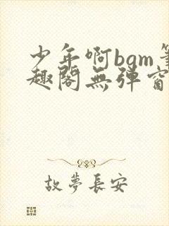 少年啊bgm笔趣阁无弹窗免费