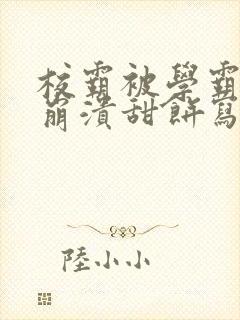 校霸被学霸玩到崩溃甜饼写手