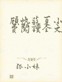 顾帆苏夏小说免费阅读全文