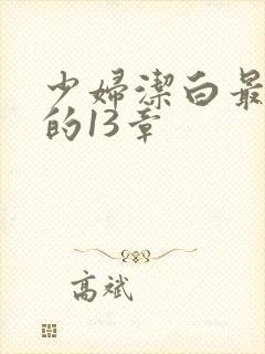少妇洁白最刺激的13章