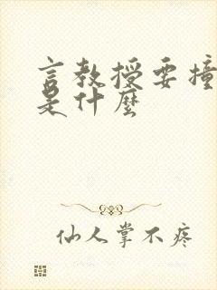 言教授要撞坏了是什么