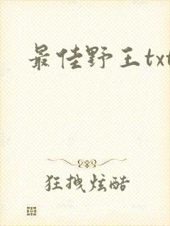 最佳野王txt